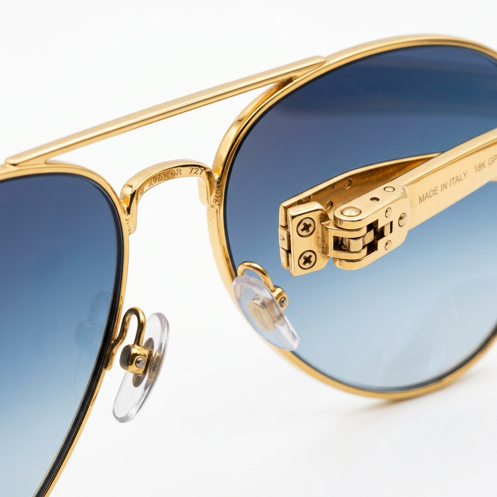 Aviator Gold Frame Polarized G-15 Lenses